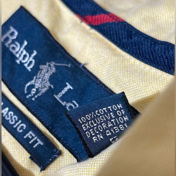 Ralph Lauren Vintage Men's Light Yellow Casual Shirt - Picture 4 of 6